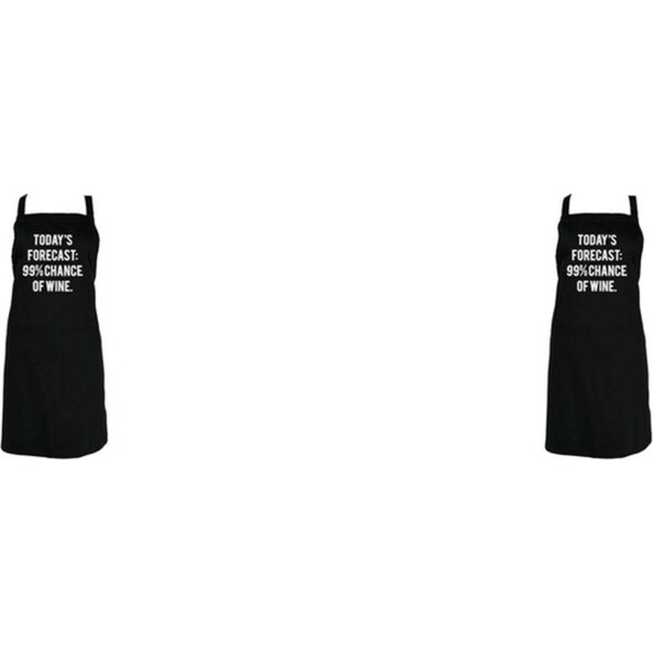 2x Annabel Trends Screen Print Cotton Kitchen Apron 60x80cm Today's Forecast BK