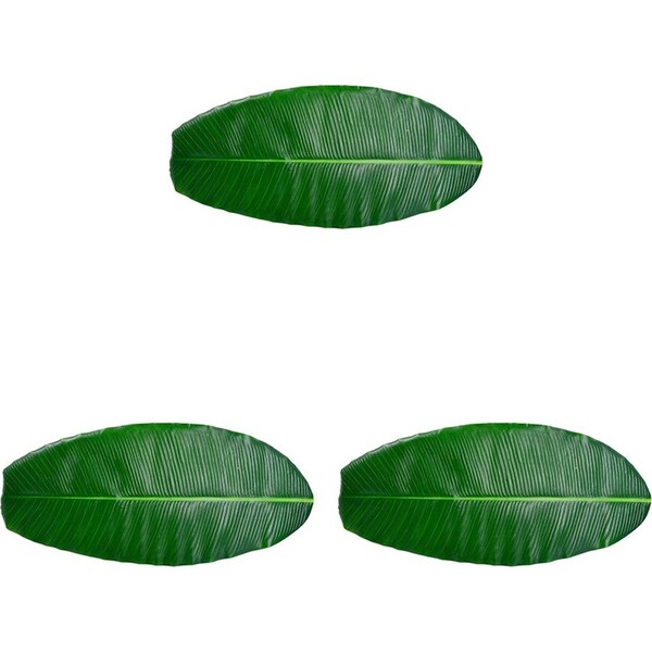 3x Annabel Trends Dining Table Runner Decorative Placemat Tropical Leaf Green