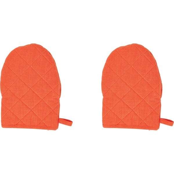 2x Annabel Trends Mini Oven Mitt Home/Kitchen Cooking Glove 20x14cm Stonewashed