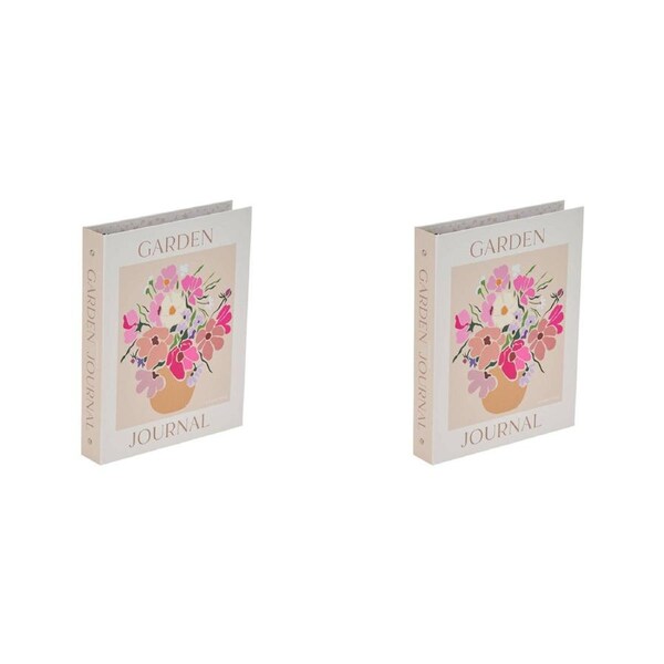 2x Annabel Trends Garden Journal Ring Binder Stationery Planting Journey Diary
