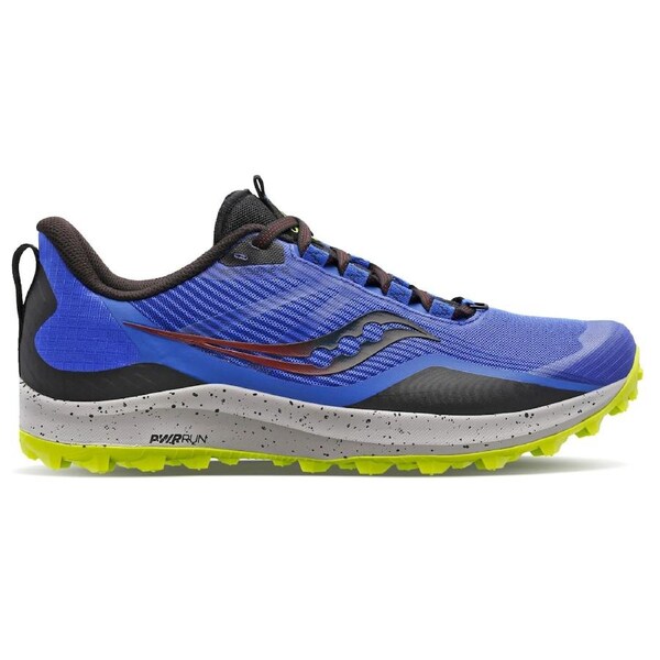 Saucony Mens Peregrine 12 Hiking Shoes Runners Sneakers - Blue Raz/Acid US 9.5