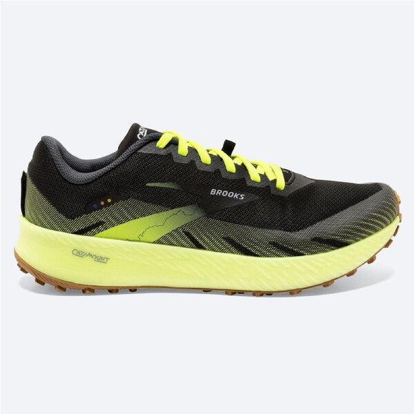 Brooks Mens Catamount Speed Trail Sneakers Shoes Running - Black/Yellow US 10