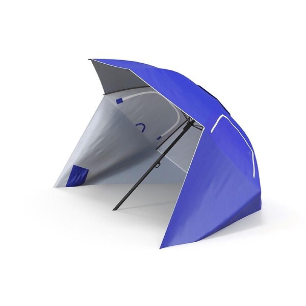 Havana Outdoors Beach Umbrella Tent 2.4M Outdoor Garden Beach Portable Shade Blue