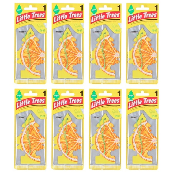8x Little Tree 1 Pack Sliced Car Air Freshener Long-Lasting Fragrance 12x4cm