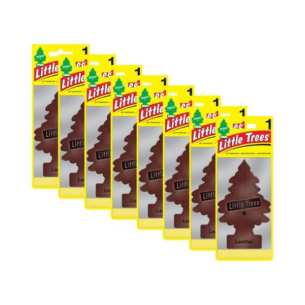 8x Little Tree Leather Car Scent Fragrance Auto Interior Air Freshener 4x12cm
