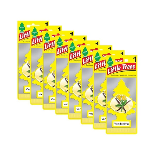 8x Little Tree 1 Pack Vanillaroma Car Scent Fragrance Auto Air Freshener 4x12cm