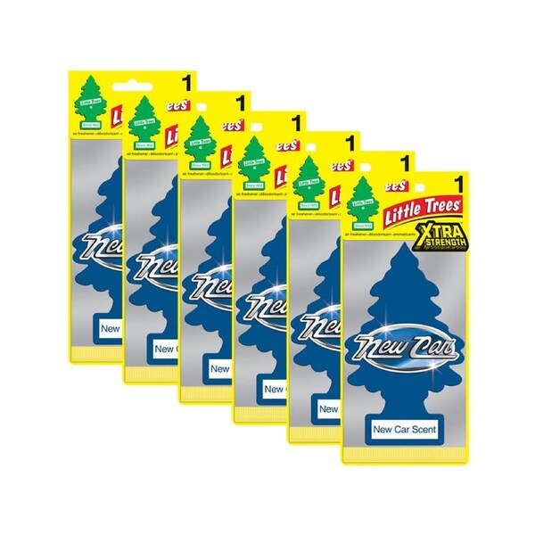 6x Little Tree Extra Strength New Car Car Scent Fragrance Air Freshener 4x12cm