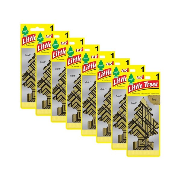 8x Little Tree Gold Car Scent Fragrance Hanging Auto Interior Air Freshener