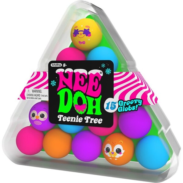 15pc Schylling Nee Doh Colourful Squishmas Groovy Tree Kids/Children 3y+