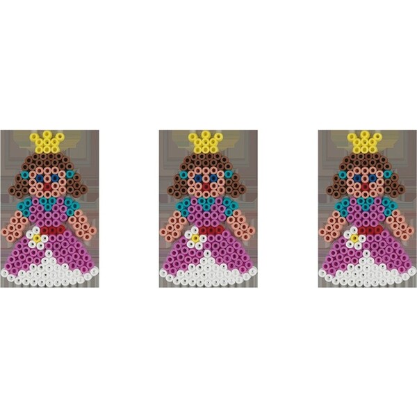 3x 450pc Hama Beads Pink Princess Small Kids Building Play Toy Blister Pack 5y+