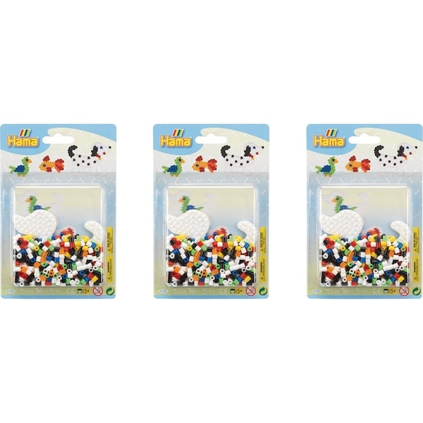 3x 450pc Hama Beads White Dog Small Kids/Children Building Toy Blister Pack 5y+