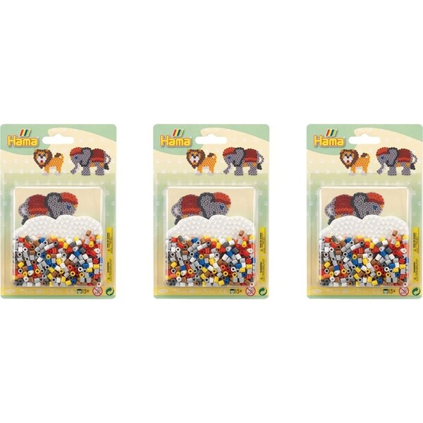 3x 450pc Hama Beads White Elephant Small Kids Building Play Toy Blister Pack 5y+