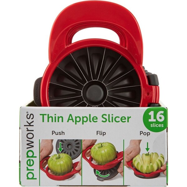 Progressive Prepworks 18cm Thin Apple Slicer Stainless Steel Cutter Round Red