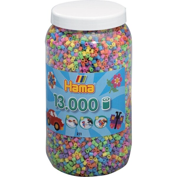 13000pc Hama Beads Pastel Mix Tub Kids/Children Building Activity Fun Toy 5y+