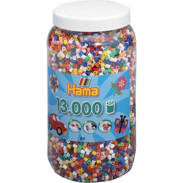 13000pc Hama Beads Bold Mix Tub Kids/Children Building Activity Fun Toy 5y