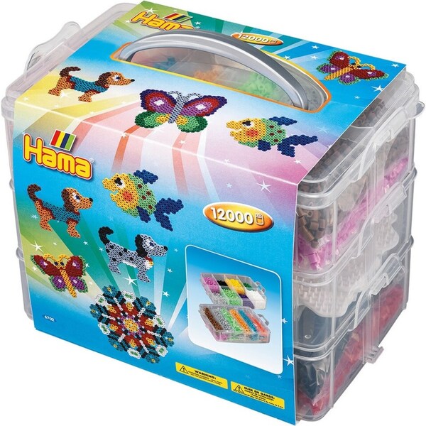12000pc Hama Beads w/ Large Storage Box Kids Building Activity Play Toy 5y+
