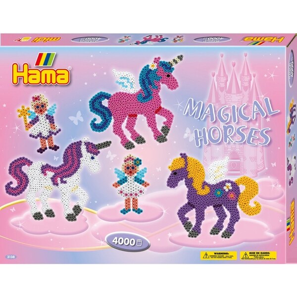 4000pc Hama Magical Horses Beads Kids/Children Building Toy Large Gift Box 5+
