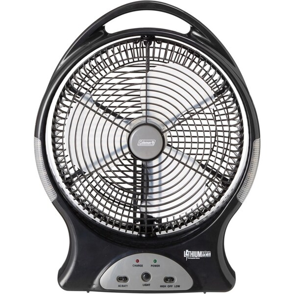 Coleman Fan Lithium Ion Rechargeable Table Fan Outdoor Camping 12cm Black