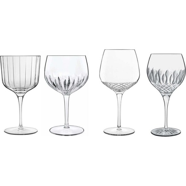 4pc Luigi Bormioli Mixed Gin Glasses Drinking Cocktail/Juice Stemware Cup Set