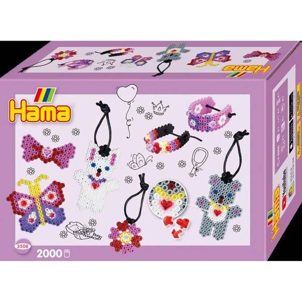2000pc Hama Beads Small Gift Box Fashion Accessories Building Fun Toy Kids 5+