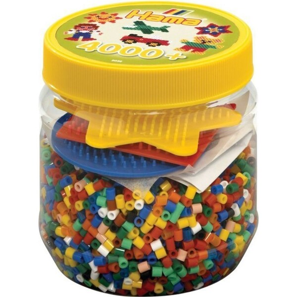 4000pc Hama Beads Star/Square/Circle w/ Pegboard Tub Sets Kids Play Toy 5y+