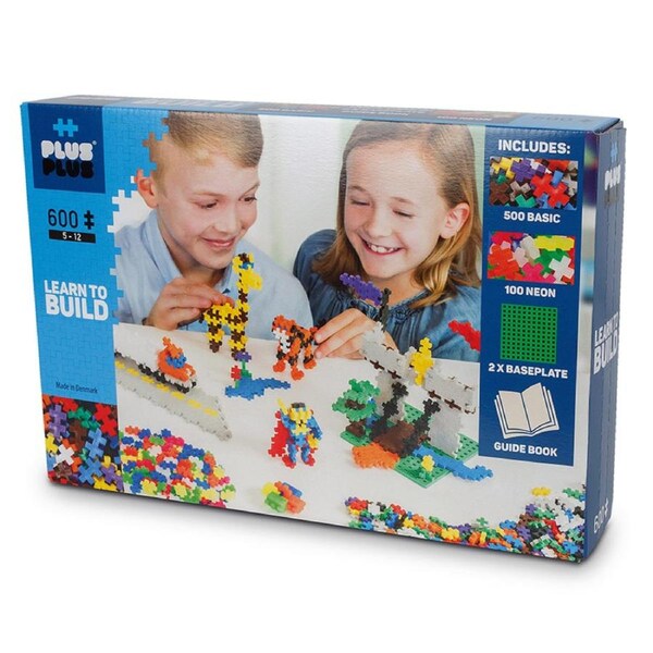 Plus-Plus 600 Piece Basic Learn to Build Building Block Set
