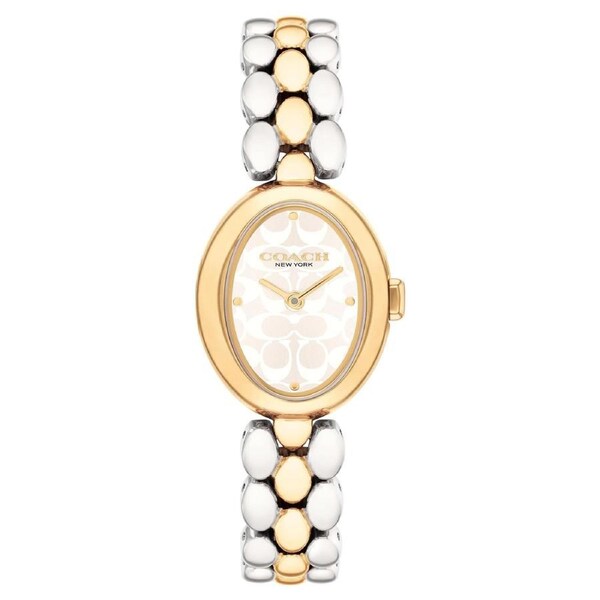 Coach Two-Tone Steel Silver White Dial Women's Watch - 14504419
