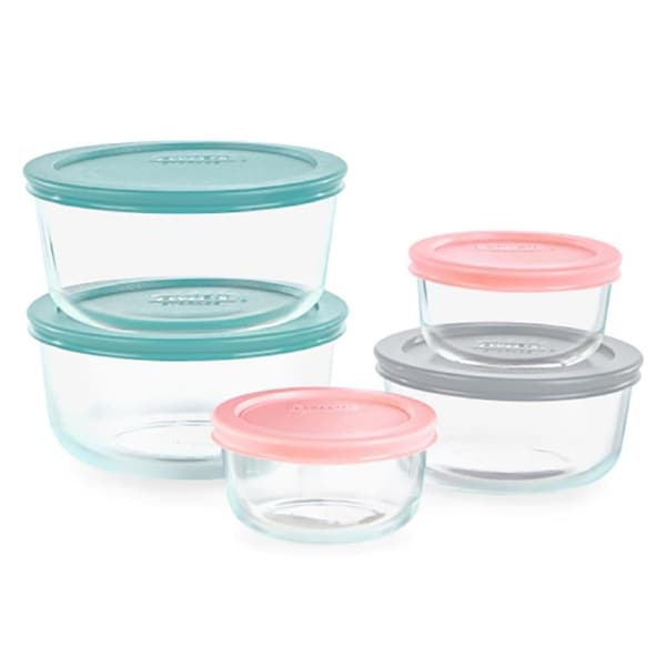 Pyrex Simply Store 10 Piece Glass Food Storage Container Set