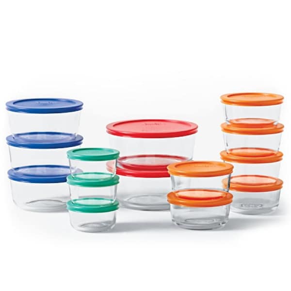 Pyrex Simply Store 28 Piece Glass Food Storage Container Set
