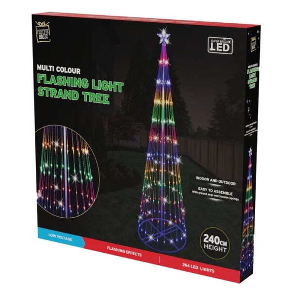 LED Digital Flash Strands Tree Multi