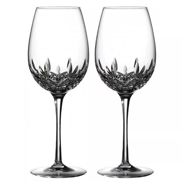 Waterford Lismore Essence Crystal Goblet Glasses - 2pc Set