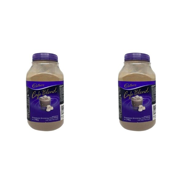 2x Cadbury 1.75kg Cafe Blend Premium Drinking Chocolate Hot/Cold Powder Drink