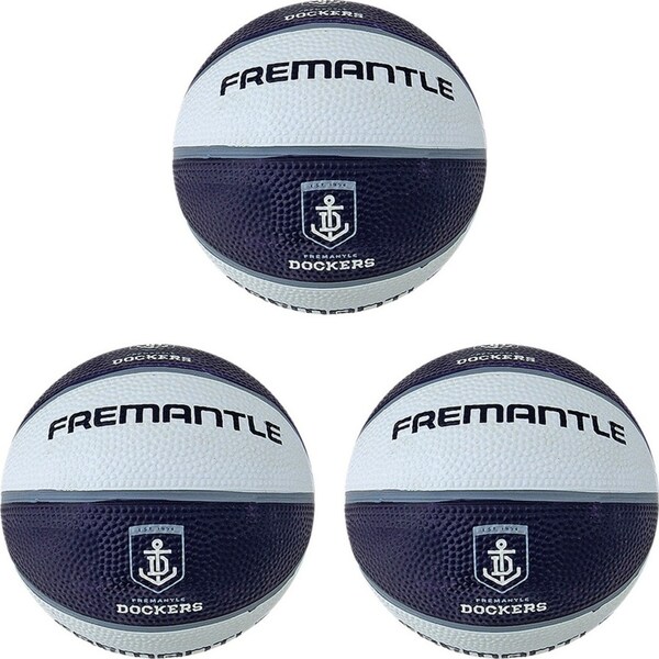 3x AFL Basketball Size 5 Sports Indoor/Outdoor Game Training Ball Fremantle
