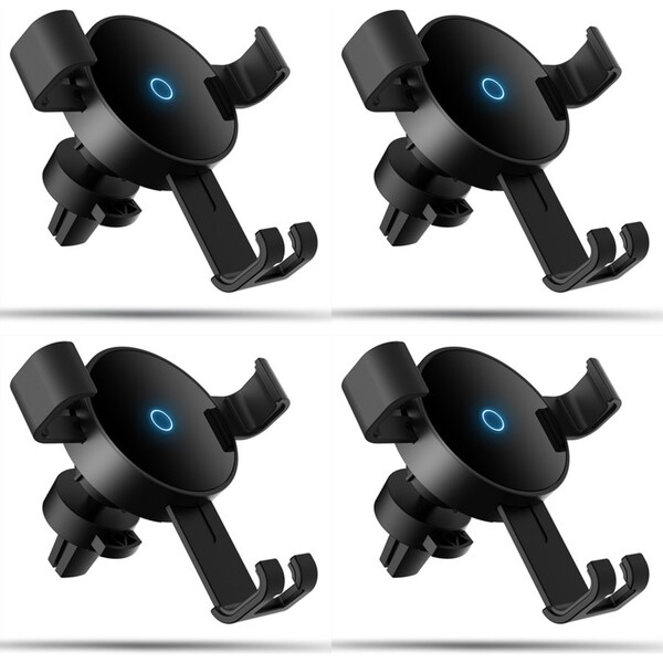 4x Smartphone 10W Wireless Charging Car Vent Mount Holder For iPhones & Samsung