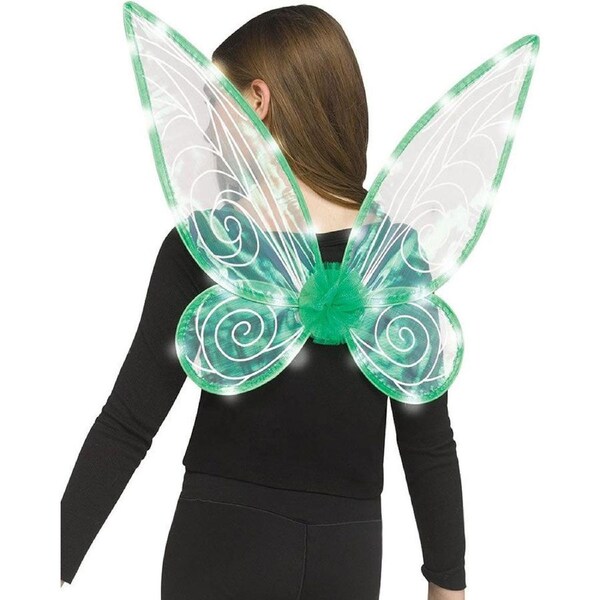 Green Light Up Kids Wings