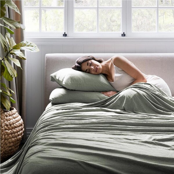 BedT Organica Sheet Set Sage Single