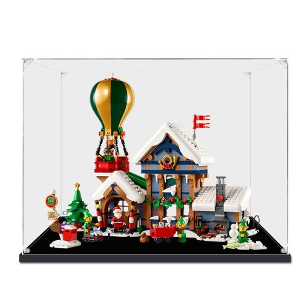 Acrylic Display Case for LEGO 10339 Icons Santa’s Post Office Figure Storage Box Dust Proof Glue Free