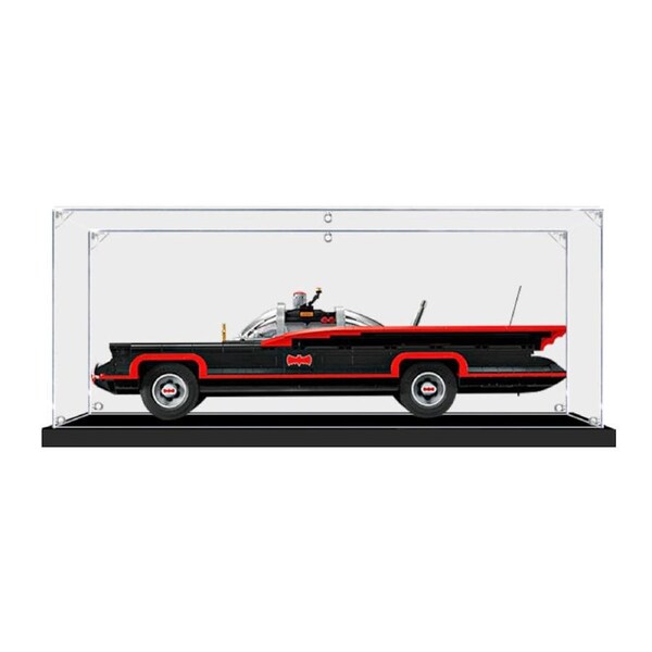 Acrylic Display Case for LEGO 76328 DC Batman The Classic TV Series Batmobile Figure Storage Box Dust Proof Glue Free