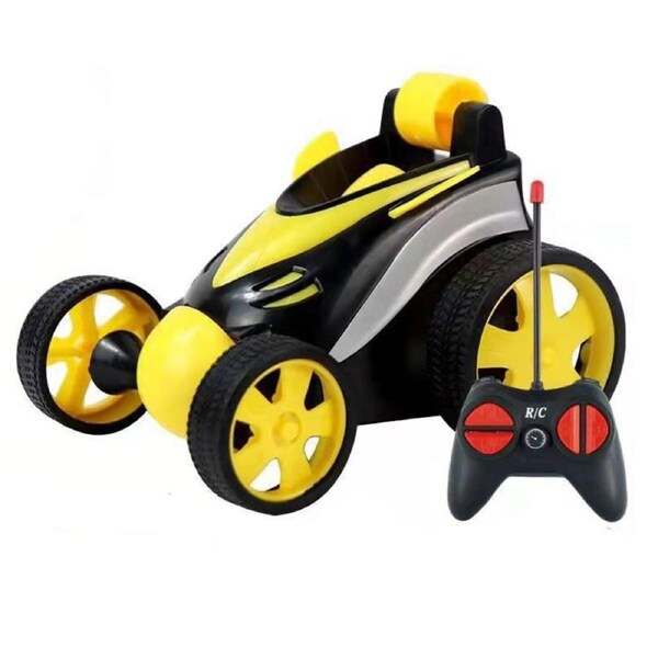 Catzon Remote Control Car 4-Wheel Drive Car Spins and Flips for Indoor Outdoor Yellow
