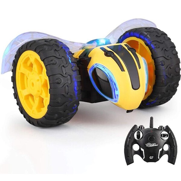 Catzon RC Bumble Truck with Music and Light 2.4Ghz Stunt Car for Kids Small