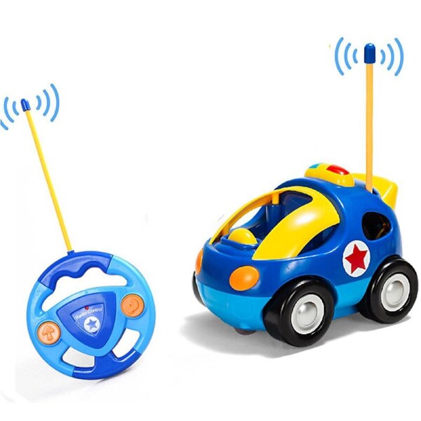 Catzon Cartoon Remote Control Cars with Light Sound for Kids 18 Months+ Dark Blue