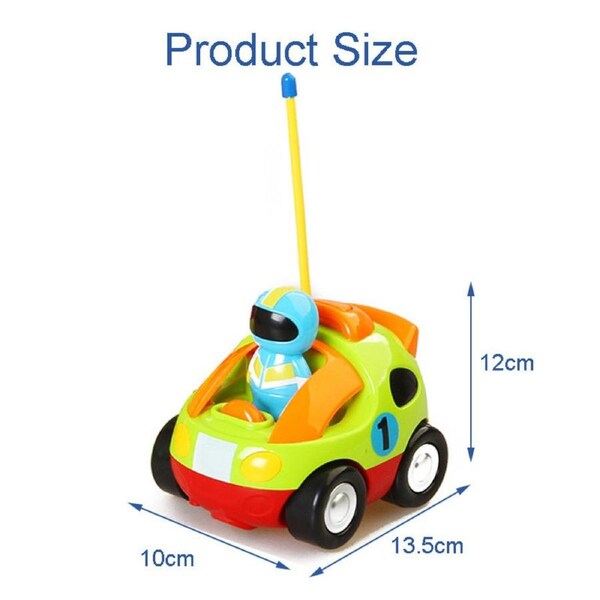 Catzon Cartoon Remote Control Cars with Light Sound for Kids 18 Months+ Green