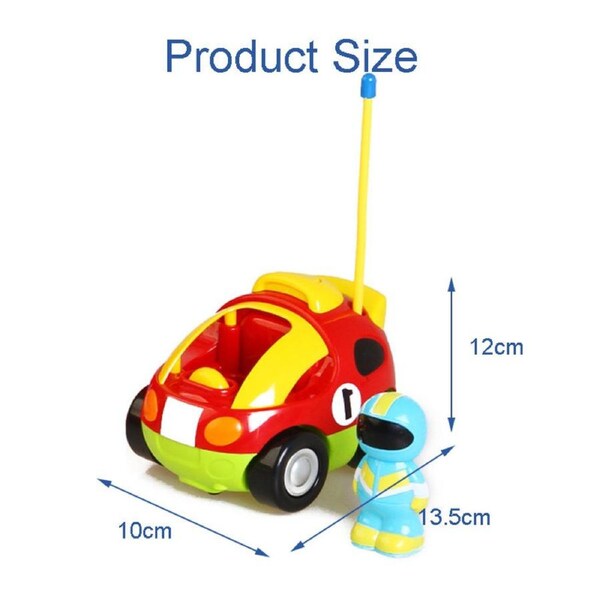 Catzon Cartoon Remote Control Cars with Light Sound for Kids 18 Months+ Red