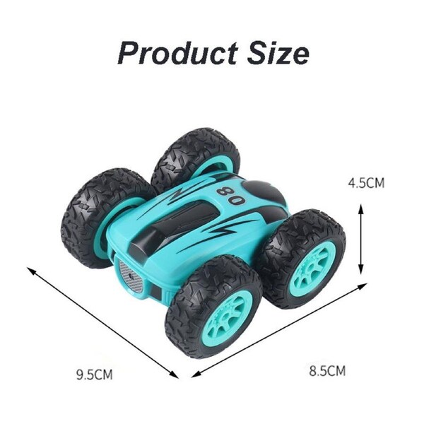 Catzon MINI Stunt RC Cars Double Sided Driving 360 Rotating for Boys Girls 08 Green