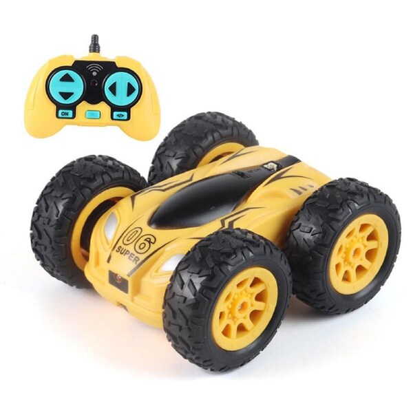 Catzon MINI Stunt RC Cars Double Sided Driving 360 Rotating for Boys Girls 06 Yellow