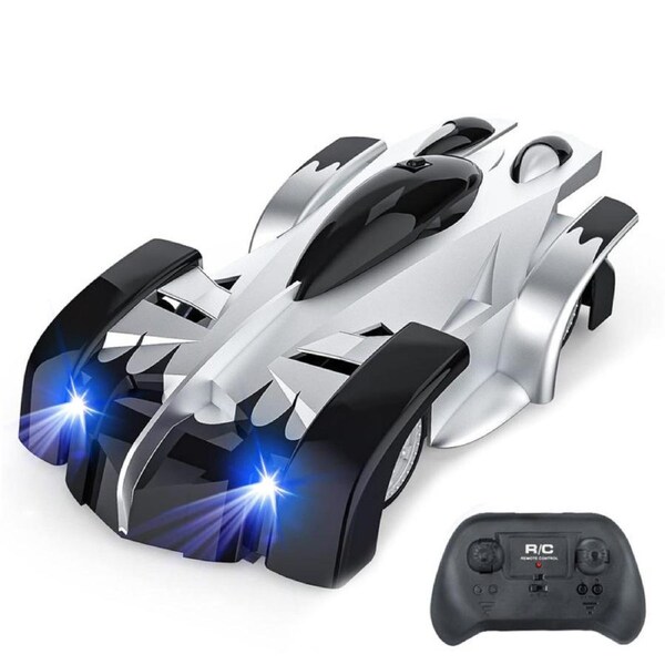 Catzon Wall Climbing Remote Control Car 360 Rotating Dual Mode with Headlight Black