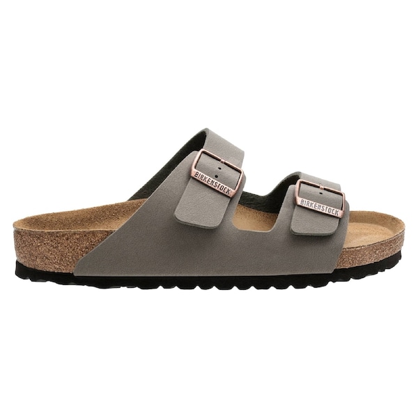 Birkenstock Unisex Arizona BirkiBuc Regular Fit Sandals Stone 43