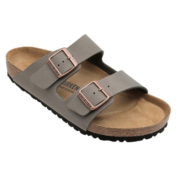 Birkenstock Unisex Arizona BirkiBuc Regular Fit Sandals Stone (EU 35-46) 44
