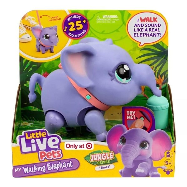 Little Live Pets My Walking Elephant Jungle Series Toots