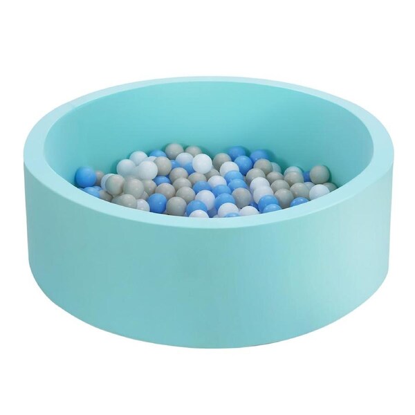 Keezi Ocean Foam Ball Pit with 200 Balls Kids Play Pool Barrier Toys 90x30cm Blue